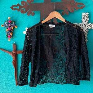 Vtg Calvin Klein Lace Cardigan